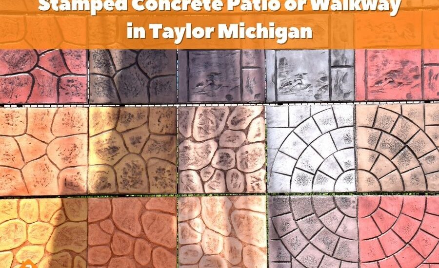 Stamped Concrete Patio or Walkway in Taylor Michigan
